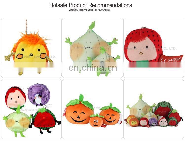 Wholesale smiley custom stuffed peach fruit plush pillow toys