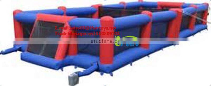 New design commercial arena football pitch/outdoor giant inflatable soap football field /hot inflatable football field