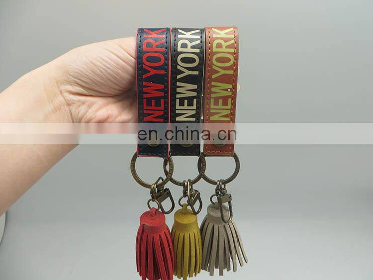 Various Kinds Personalized Design PU Leather Souvenir Keychain