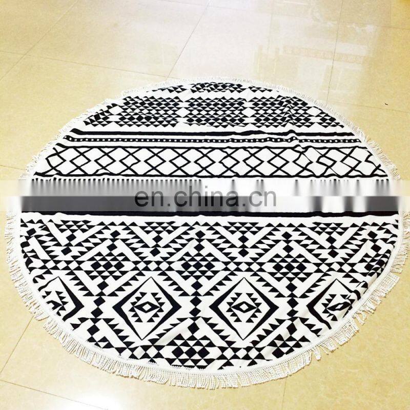 M0050 Micro Fiber Round 'Roundie' Beach Towel With Tassels