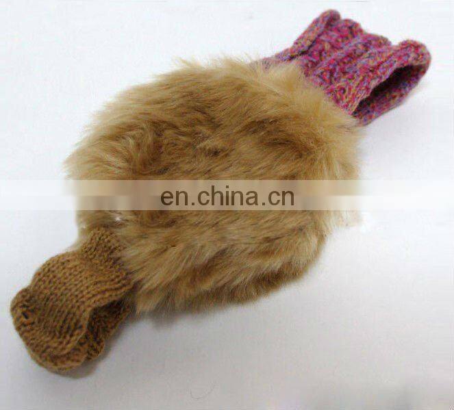 flower pattern knitting ear muff