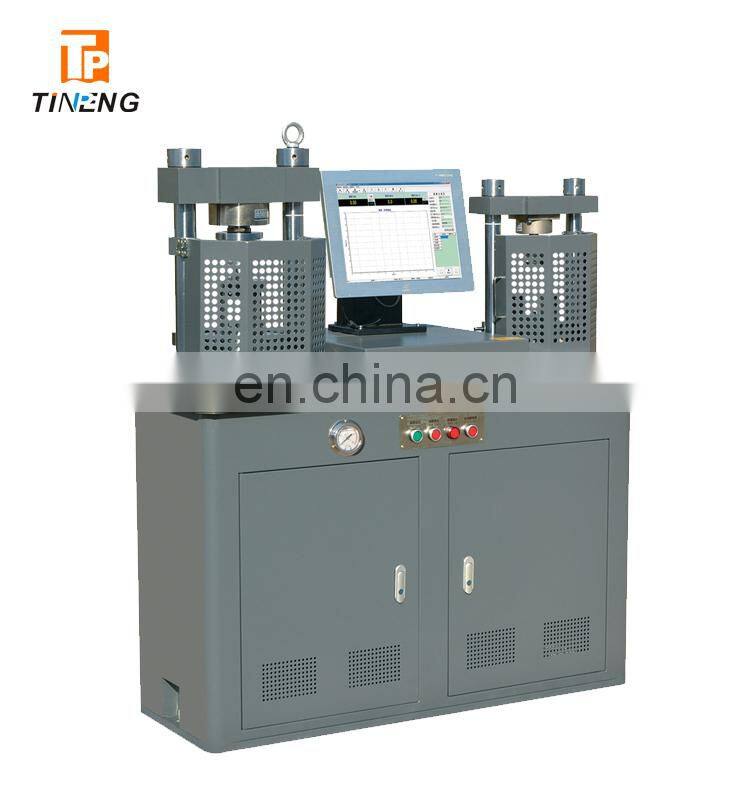 Cement compression and flexural press test machine