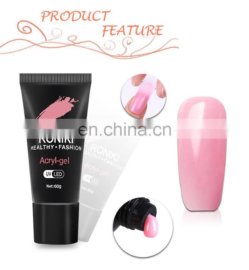 RNK Hot Sale 30Gram 60Gram Private Label Nail Polish Manufacturers Acrylic Poly Gel