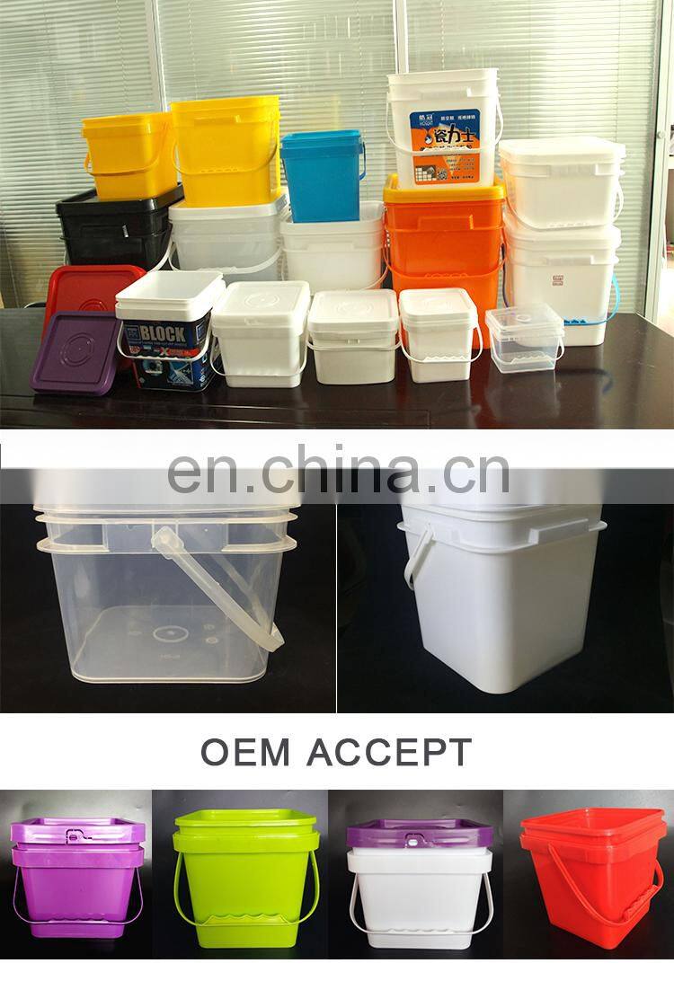 HOT 20L square new PP/HDPE Washing Powder used plastic buckets