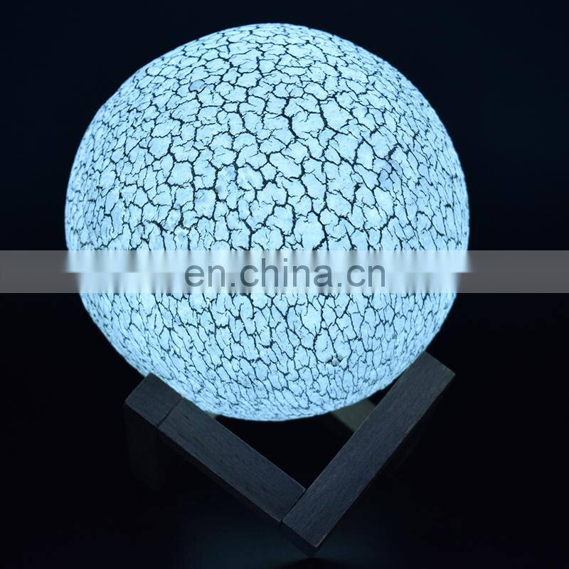 8-20cm 3D printing creative novelty gift moon desk table lamp with remote control