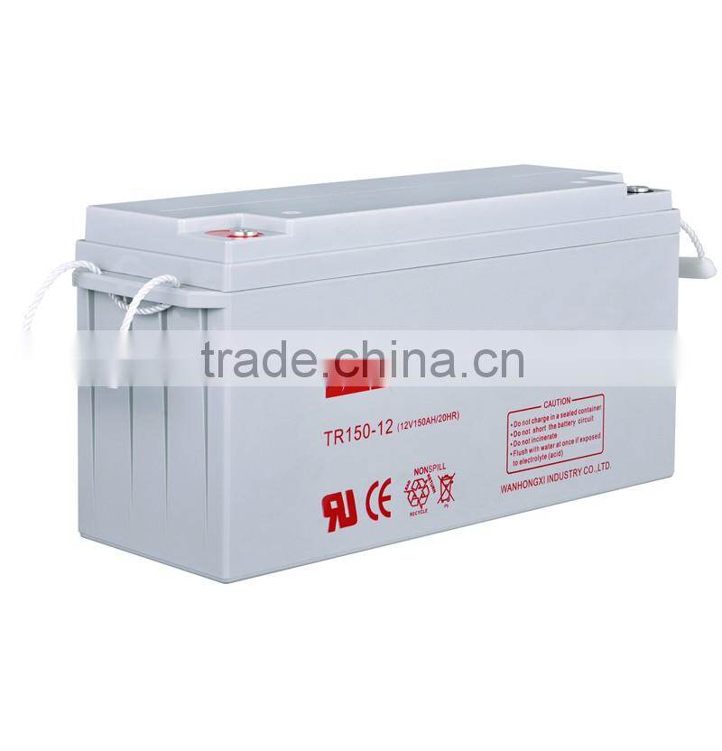 Long Life sealed lead acid battery 12v 160ah deep cycle battery