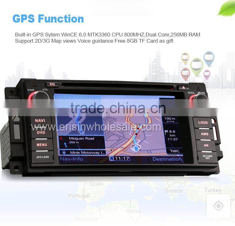 Erisin ES6061M 6.2 inch 1 Din Car DVD Navigation for Jeep Wrangler 300C