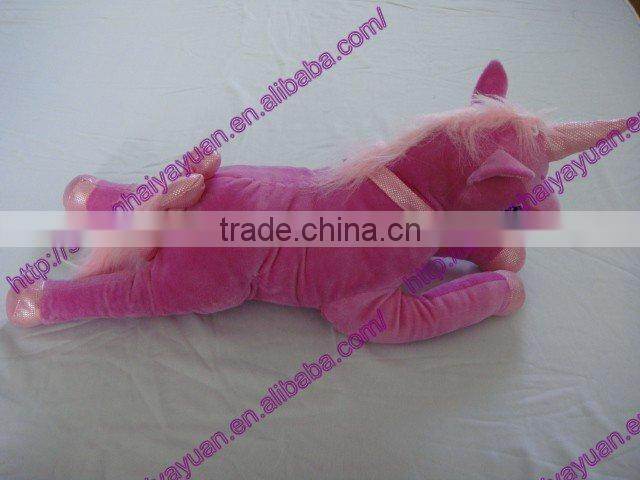 50cm soft plush pink horse toy