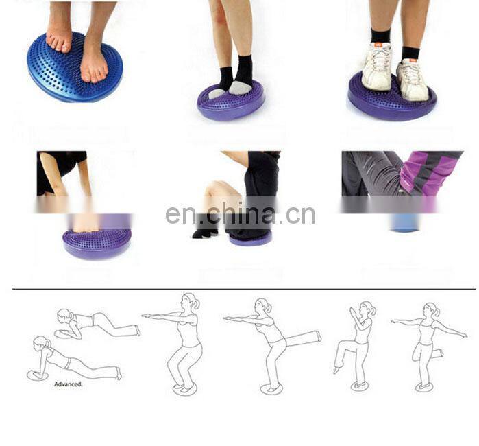 33cm High Quality PVC Inflatable Yoga Fitness Ball Pad Stability Balance Disc Massage Cushion Mat Balancing Training