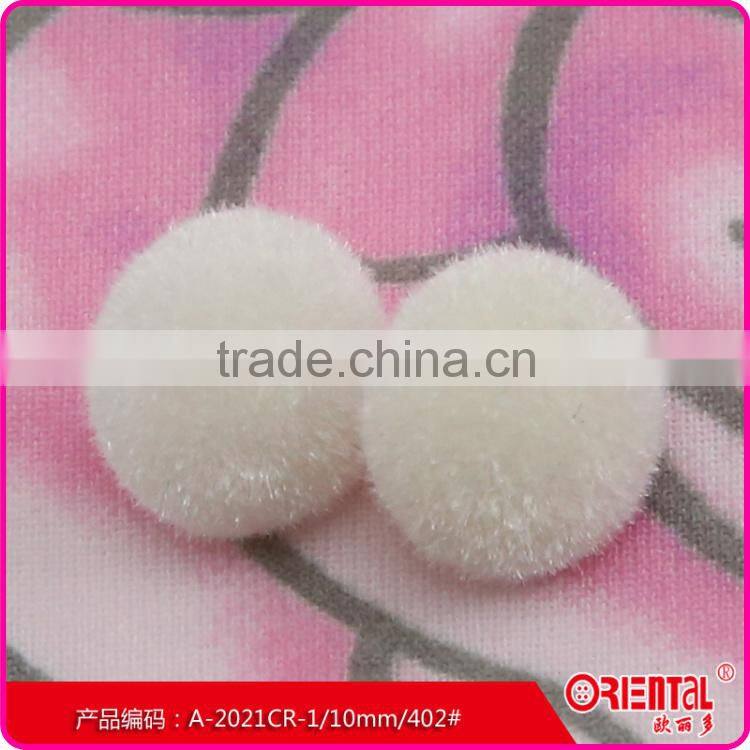 fashion white fuzz button for lady