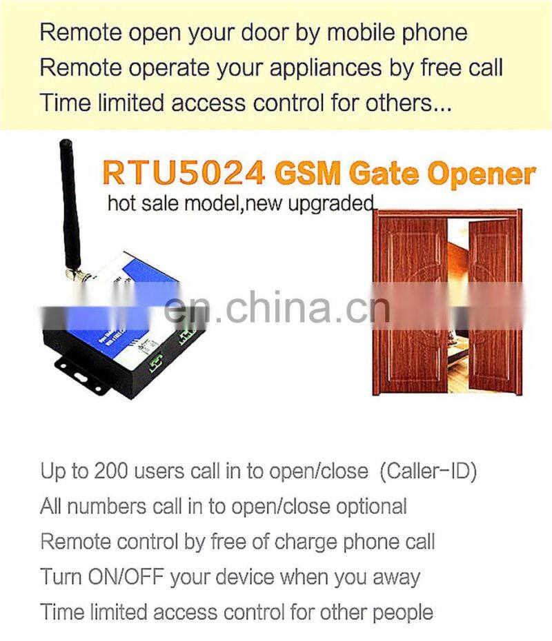 RTU5024 GSM Gate Opener 2G 3G 4G Relay Wireless Door Opener Access Controller By Free Call