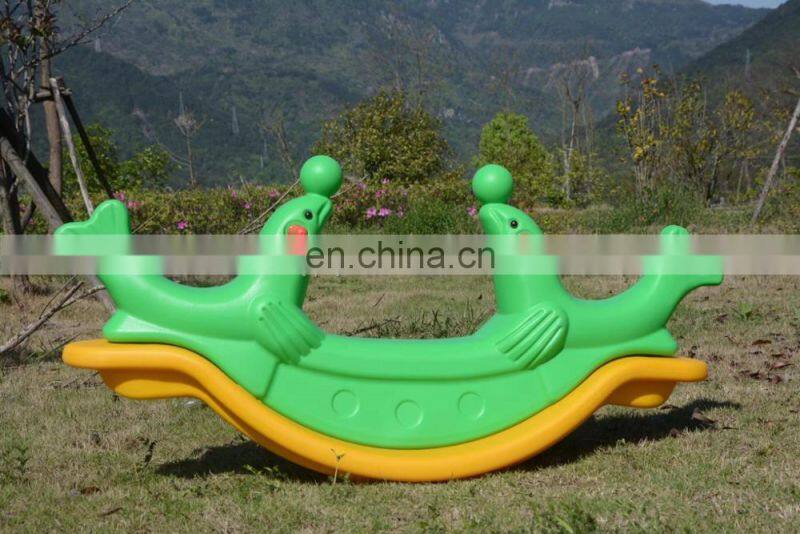 Children double rocking horse plastic rocking horse baby plastic trojan toy animals on the seesaw kindergarten teaching