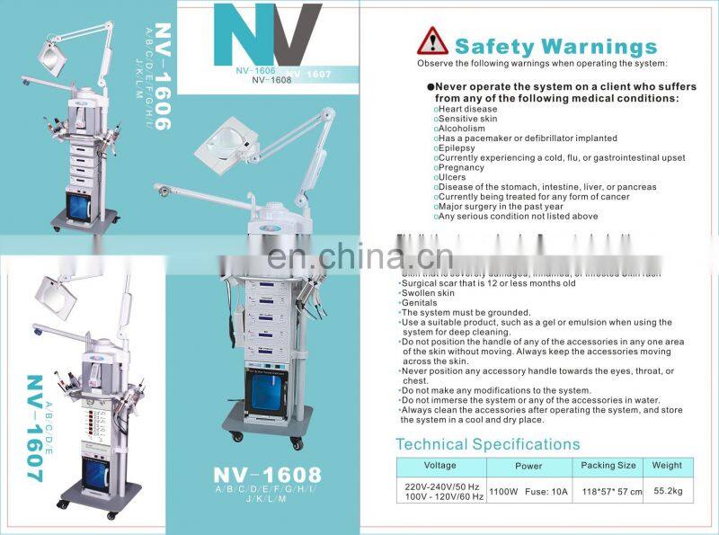 Newest technology stationary skin care machine 19 in 1 facial machine 19 in1 multi-functional beauty equipment for beauty care