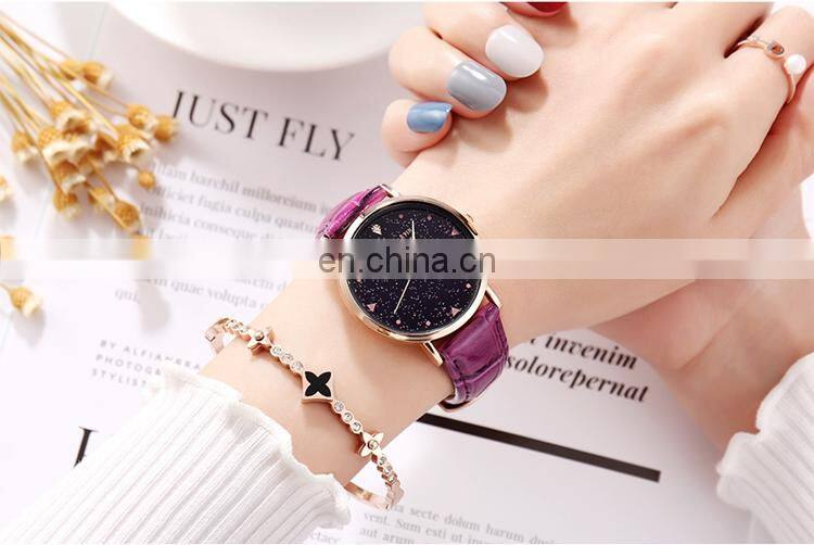 HANNAH MARTIN XKZJW Cheap Japan Quartz New Arrive Wrist Watches With Starry Sky Dial Watch For Women