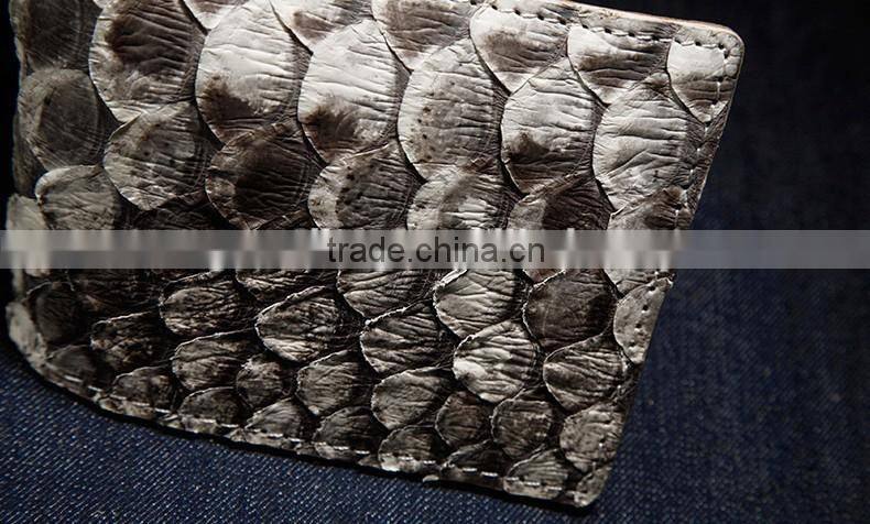 High Quality Custom logo White and Black Color Unisex Genuine Real Big Scale Python Skin leather Wallet