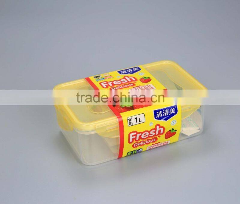 Hot Selling airtight Square Plastic Microwave Lunch Box with cutlery