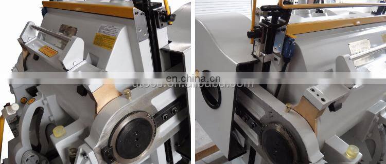 ML750/1300 flat bed plastic pvc pp pe pet sheet card die cutting creasing machine, manual flatbed platen die cutter
