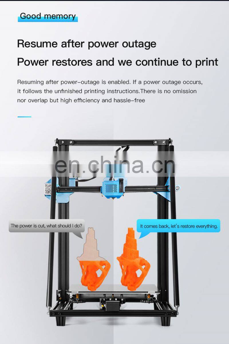 noiseless large build size CR 10V2 3d printer kit with top-quality innovatory 3d printing printer accessories filament