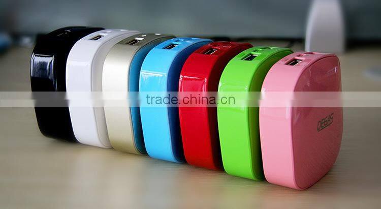 Square shape 6000mAh power bank portable mobile charger
