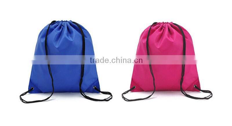 PVC clothing tourist packing bags sports cheap draw string backpack nylon drawstring bag