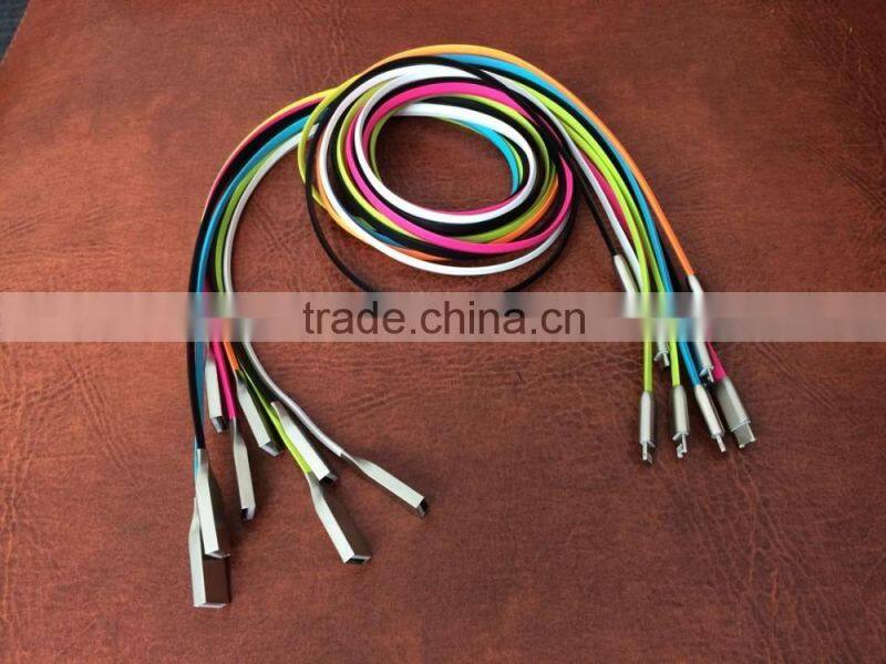 New Design Alloy USB 1M 2M 3M USB data cable for Samsung Android cellphone