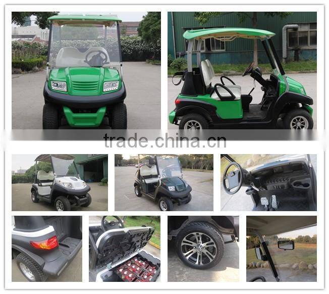 low cost electric car, 2 seat, pure electric, 36V 3KW, with golf bag holder, plastic top, plastic body, Trojan battery EG202AKSZ