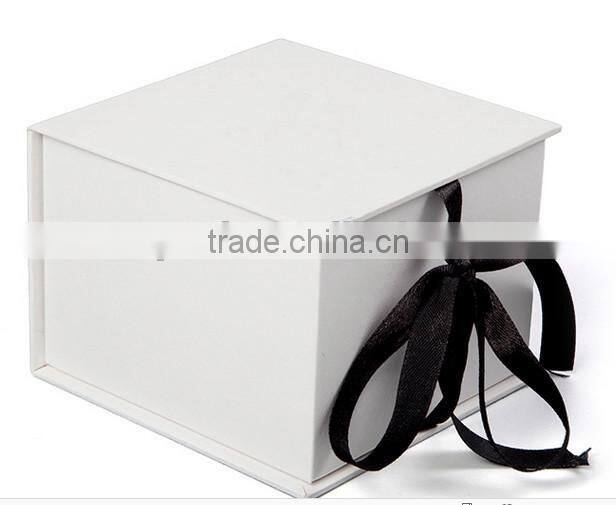 Lovely Book Watch Paper Box With Black Ribbon