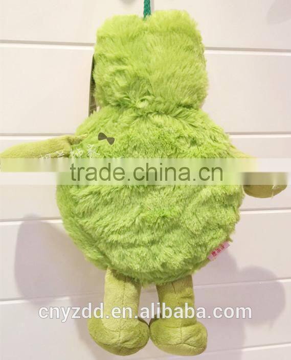 Plush wall clock /Plush decoration supe wall clock/plush frog clock