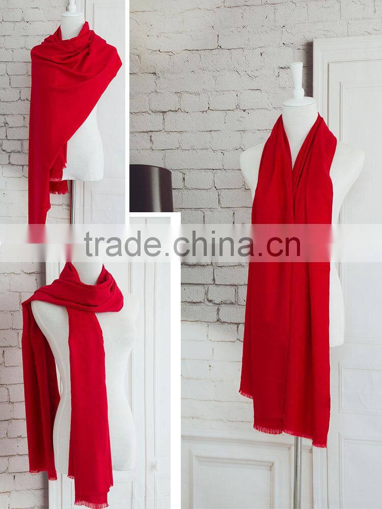Best Selling Warm Woman Fashion Cashmere Pashmina Plain Shawl Scarf