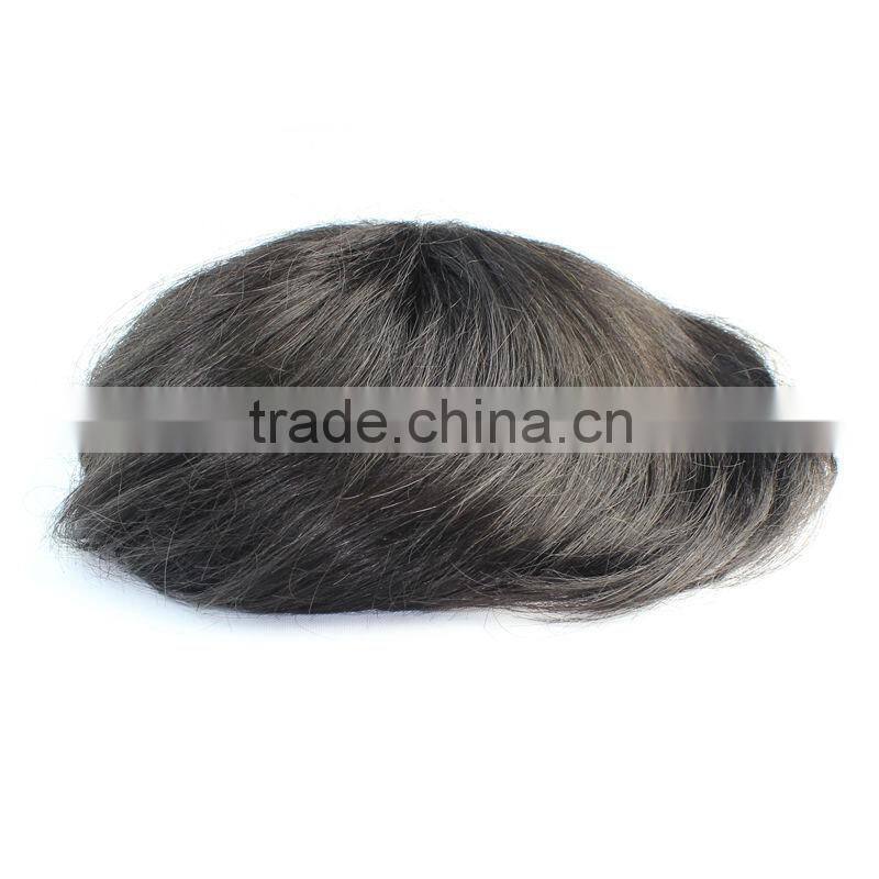 top quality natural color toupee for men