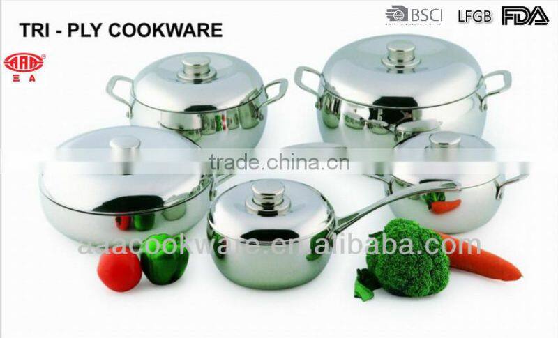 Tri ply Stainless Steel Kitchenware