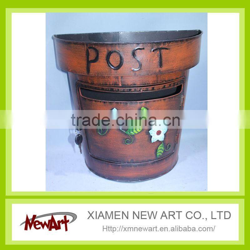 China metal mailboxes for letters hand made garden decoration mailing box