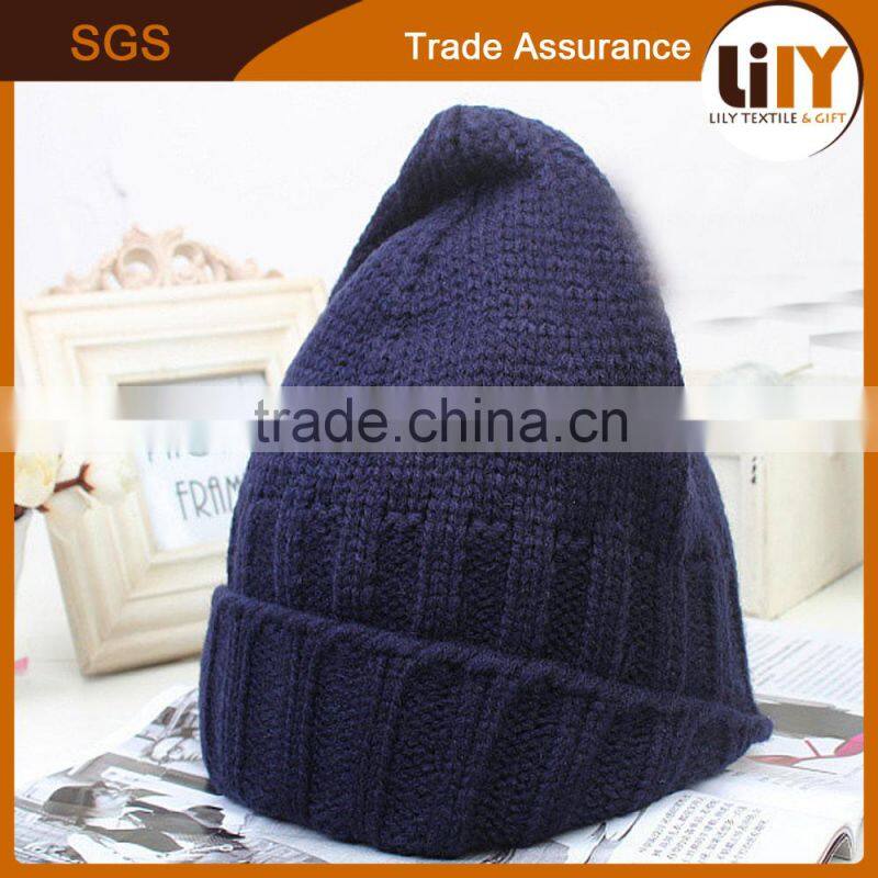 new design hot stylish spire girls knitting hat