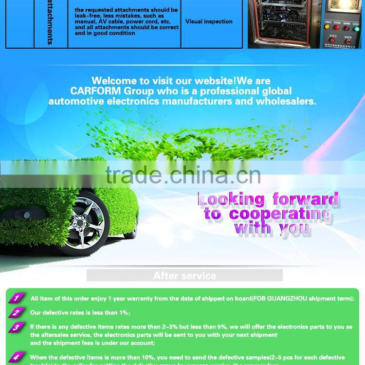 car rear mirror 7 inch TFT LCD color monitor with bluetooth and USB build-in SD reader