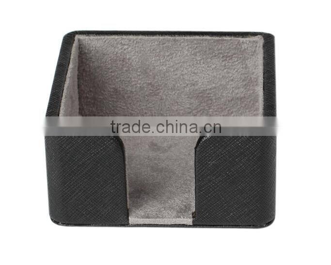 Promotion New High-grade Black Business Office Leather Notepad Box
