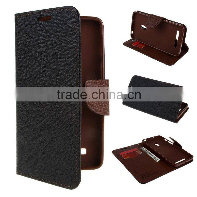 Keno Hot Selling Wallet With Card Holder PU Hybrid Leather and TPU Flip Stand Mercury Case for Asus Zenfone 5