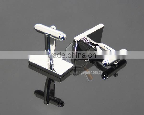 Fashion Men Black Desing Business Gentlemen Luxury Enamel Number 007 Engraved Metal Custom Made Cufflinks