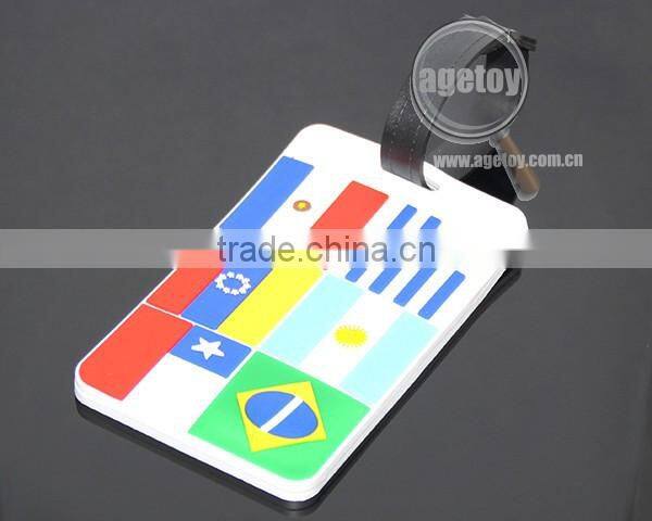 Uruguay Argentina Brazil Paraguay Venezuela Chile National Flags Souvenir Promotion Custom Soft PVC Luggage Tag