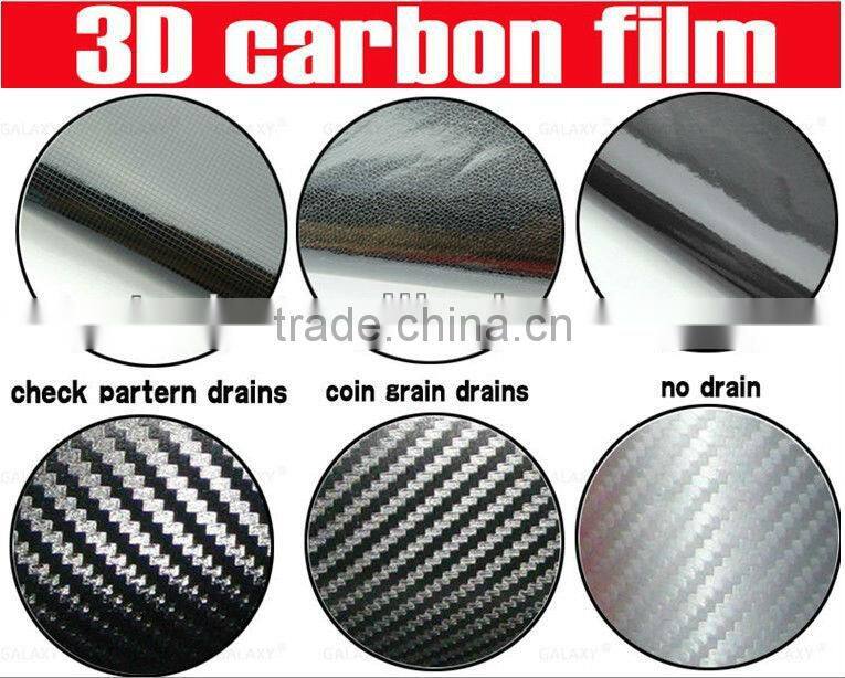 3D Carbon Fiber Vinyl Film with Air Bubbles Free Carbon Fiber Film for Car Stickers