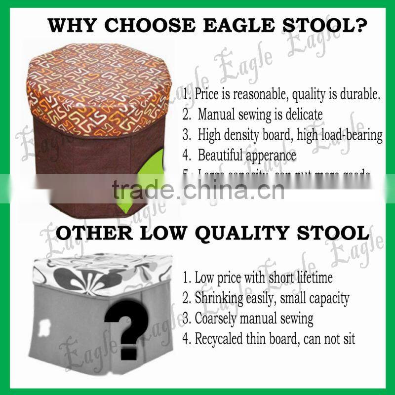 High Quality Folding Non-Woven Storage Ottoman/Stool with Imprint Logo (diectly from factory)