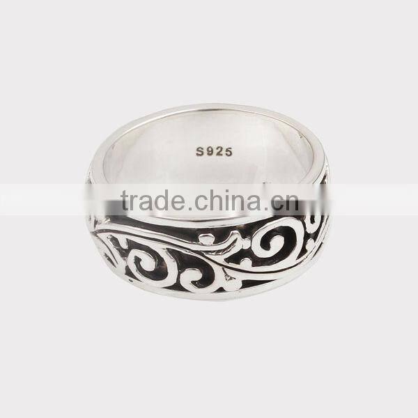 Promotional Flower Pattern Sterling Silver Fashion Ring