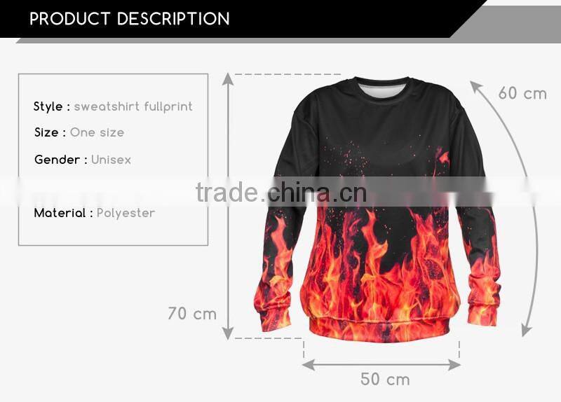 hoodies and sweatshirts hot fire 3d digital print fullprint crewneck sweatshirt spring autumn unisex custom oversized pullover