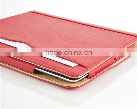 TAN LEATHER CASE FOR IPAD AIR 2,SMART LEATHER CASE FOR APPLE iPAD AIR 2 WITH SLEEP WAKE