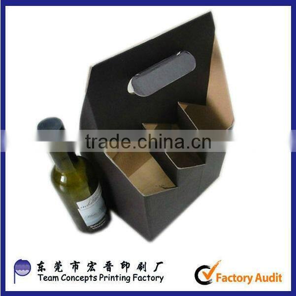 custom logo 4 pack/bottles beer carrier box