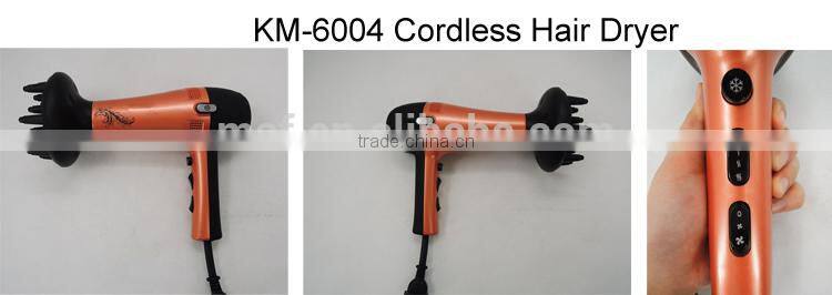 Personal cordless foldable retractable wireless hair dryer