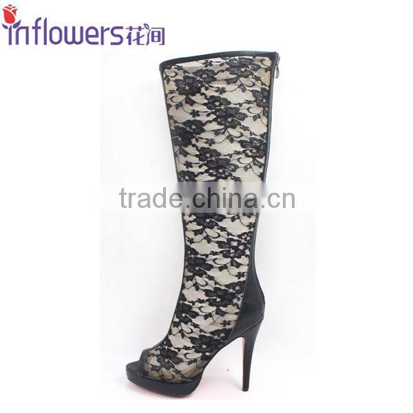 Brown color women boot shoes lady fashion boot