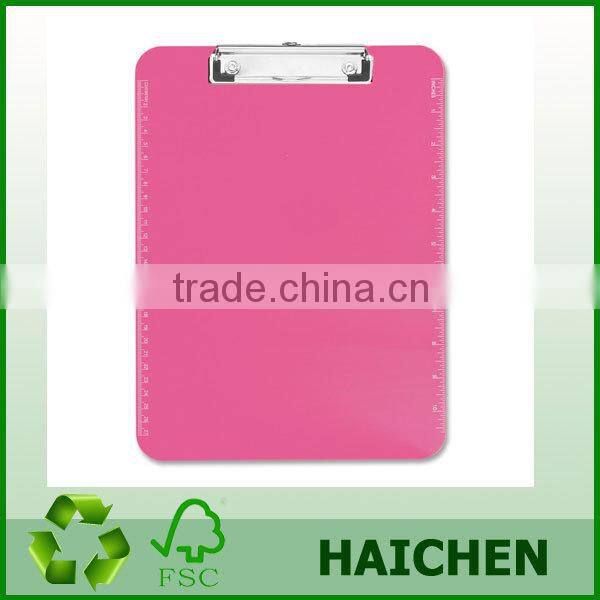 Recycled Plastic Clipboard with 1-Inch Capacity, Pink, Letter/A4 Size