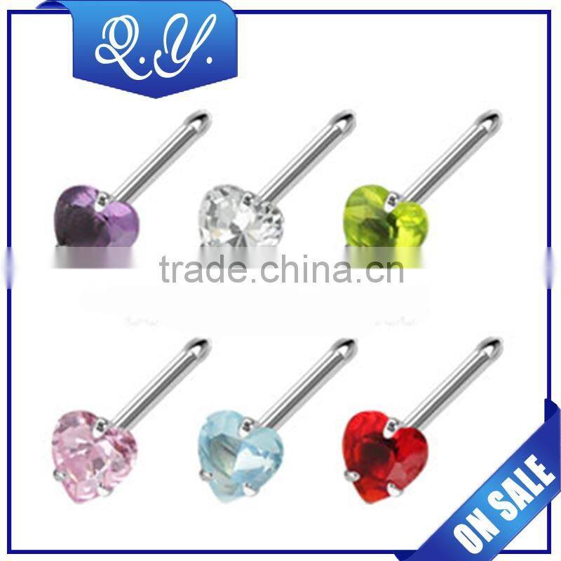Nose Piercing Rings Jewelry Custom Cartilage Piercing Stainless steel Septum crystal nose rings