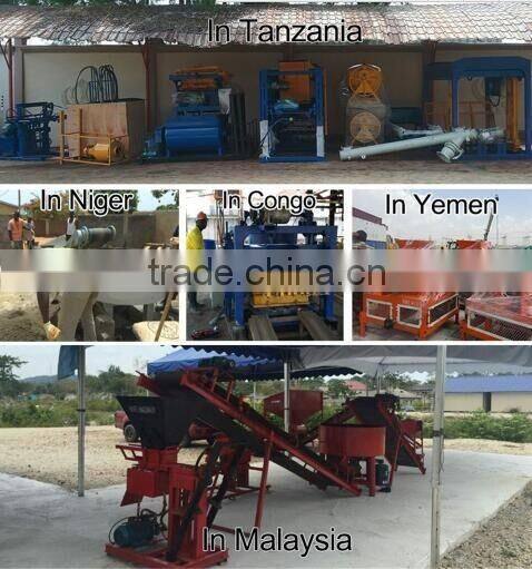 Cheap price QT4-25 Automatic stationary cement brick making machine