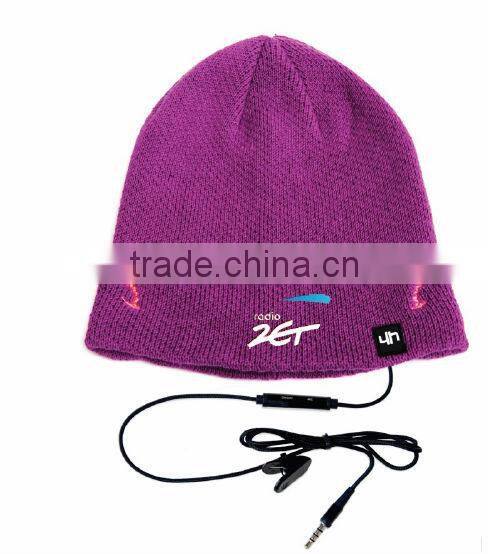 Wired hat headphone built-in removable headphone,hats style headphones with built in microphones